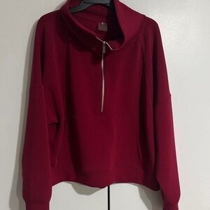 CALIA by Carrie Underwood Maroon Half-Zip Sweatshirt